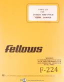 Fellows-Fellows 3 Inch, Fine-Pitch Gear Shaper, Parts Lists Manual Year (1978)-3 Inch-3 Inch Fine Pitch-Fine-Pitch-01
